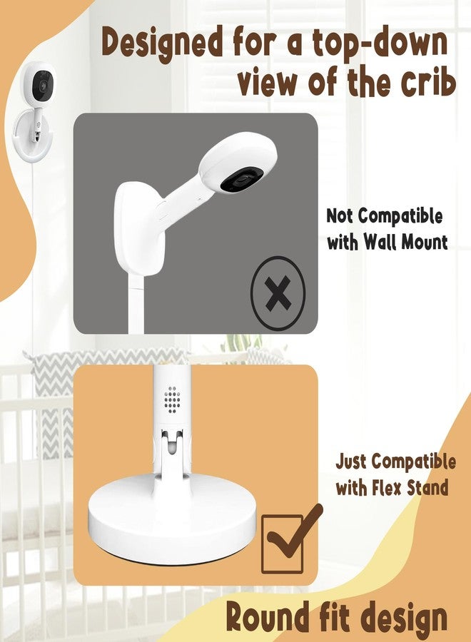 Terixe Wall Mount for Nanit, Wall Mount Bracket Compatible with Nanit Flex Multi-Stand - Round, White, Easily Fixes The Monitor to The Wall - Image 4